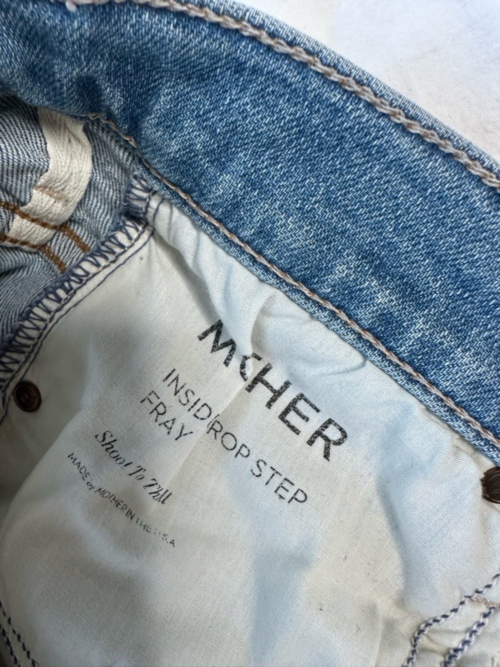 MOTHER Women's Blue Washed Straight Leg Jeans - Picture 4 of 6